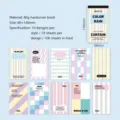 Haftnotiz-Set in Pastellfarben mit 10 geometrischen Mustern wie Streifen und Gittermustern - Traumland-Dispersion