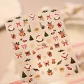 Adesivi per unghie natalizi TL-295 con Babbo Natale, alberi e campane dorate - Stile Elemento Natalizio (TL-295)