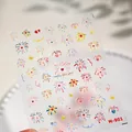 Adesivi per unghie 3D fuochi d'artificio M-901 con cuori e stelle colorate - Stampa Argento con Colla Gelatinosa