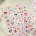Schattige M-1246 pony nagelsticker met regenboogharten en glinsterende cartoonpatronen - M-1246