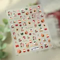 5D geprägte Weihnachts-Nagelaufkleber mit niedlichen Bären und Schneekugeln TS-4186 - Neue Prägung / Weihnachts-Puppenbär-Stil (TS-4186)