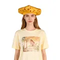 Artistic cheese pattern beret hat and vintage portrait print t-shirt set for party costume - Adult Style (PD-1143)