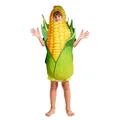 Costume de maïs amusant pour enfants pour Halloween et carnaval avec imprimé jaune - Taille unique / Enfant / Maïs - Enfants