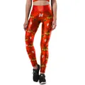 Leggings Halloween pour femmes taille haute avec imprimés citrouilles et fantômes orange - S / Style Fantôme Citrouille Orange (WKYK1012)