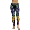 Leggings da donna con stampa digitale mandala colorata e vestibilità slim elastica - Mandala Sfumato (KDK1782)