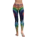 Leggings colorati con stampa mandala e alta elasticità per yoga e fitness attivo - Totem Arcobaleno (KDK1781)