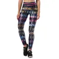 Women high waisted starry sky Christmas leggings with reindeer and snowflake print - S / Bottoms / Galaxy Christmas (SKYK001)