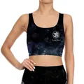 Women's galaxy print athletic set with lotus mandala and peaceful heart text - S / Starry Mandala Style (B03094)