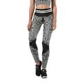 Women's two-piece yoga set with black and white mandala 3D print and high waist pants - S / Black White Mandala Leggings (KYK1163)
