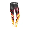 Damen Sport-Leggings mit Deutschland-Flaggen-Print und seitlichem GERMANY Schriftzug - S / Deutschland Flagge Thema Stil (KDK1880)