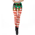 Kerstlegging met groen-witte pixelpatronen en feestelijke vakantie-afbeeldingen - S / Pixel Art Rood-Witte Streepstijl (SKDK103)