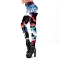 Women's 3D nebula galaxy print high elasticity yoga leggings in vibrant cosmic pattern - Galaxy Starry Sky Style (KDK1961)