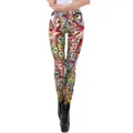 Women's digital print leggings featuring psychedelic eye patterns and elastic fit - Colorful Surreal Eyes (KDK2152)