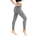 Leggings de yoga gris à taille haute avec texture nid d'abeille et poche latérale - 2XL / Bas / Gris