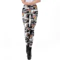 3D Französische Bulldogge Astronaut bedruckte Leggings mit hoher Taille elastisch - S / Astro Bulldogge (KDK2162)