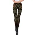 Damen Leggings im Punk-Stil mit 3D-Digitaldruck, Lederoptik und Schnallenmuster - S / Rüstungsstiefel-Stil (KDK2172)