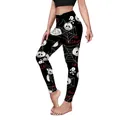 Halloween high waist yoga leggings featuring pumpkin and spider web prints on black - S / Halloween Pumpkin Spiderweb Style (B230-1016)