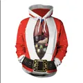Christmas 3D digital print hoodie featuring creative anatomical Santa Claus design - M / Christmas Red Anatomy Print (SB101-020)