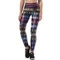 Women's Christmas print yoga leggings with festive elk and snowflake galaxy pattern - S / Vibrant Gradient Galaxy Christmas Print Outfit (SKYK001)
