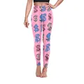 Damen Yoga-Leggings mit hoher Taille und pinkem Digitaldruck mit Dollarzeichen-Muster - S / Rosa Dollar-Druck (B230-1051)