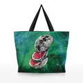 Starry sky space hot air balloon print crossbody tote bag with black strap - Starry Sky Fig Style (BHB1052)