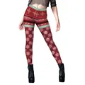Legging de Noël taille haute pour femme avec motifs festifs Fair Isle et flocons de neige - Style nordique Fair Isle (B230-1095)