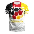 Herren Deutschland Fußball-T-Shirt mit schwarz-rot-goldenen geometrischen Farbverläufen - Deutschland Stil (B129-9301)