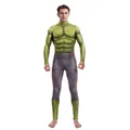Herren Muskel-Druck Langarm-Body für heroische Cosplay-Auftritte in Grün - S / Oberteil und Hose / Grüner Muskel-Stil (B142-344)