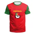 Portugal fan soccer jersey in red and green contrast colors with breathable fabric - S / Portugal Style (B129-9303)