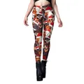 Women's high waist leggings with festive Christmas dog print and Santa hats patterns - Pet Dog Santa Hat Full Print Style (B230-1106)