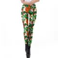 High waist St. Patrick's Day leggings with unicorn and shamrock print for women - Unicorn Shamrock Style (KDK1941)