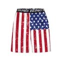 Men's boxer briefs with distressed American flag print and elastic IM PRO waistband - M