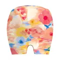 Envoltura de cabeza para alivio de migraña con gel y estampado floral multicolor - Floral Multicolor (B358-1006)-Capa Simple