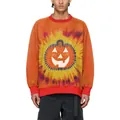 Sudadera de Halloween con estampado digital de calabaza y calavera tie-dye - S / Calabaza Tie-dye Naranja Rojo (WWYS1031)