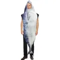 Funny realistic tuna fish costume for Halloween parties with high-fidelity fish scale print - Pd-1005 Fish / One Size