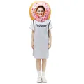 Funny donut headpiece with pink frosting and gray Proudly printed party costume outfit - Donut (PD-1015)