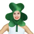 Saint Patrick Day green shamrock clover headpiece costume for festive parties - Clover Headgear Style (PD-1016)