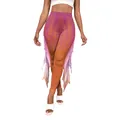 Slim mermaid scale leggings with orange gradient and side fin details for women - S / Orange Red Gradient (B242-1022)