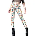 Legging de yoga taille haute pour femme avec motifs imprimés de boîtes cadeaux de Noël - Style Fond Blanc Boîte Cadeau Colorée (B416-1085)