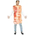 Realistic bacon slice printed party costume for adults, perfect for Halloween stage cosplay - Cross Bacon (PD-1019)