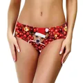 Women's low waist Christmas panties featuring 3D digital dog and holiday ball print - 3D Print Dog Christmas Ball Style (B153-060)