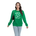 Sweat vert de la Saint-Patrick avec imprimé Rub Me For Luck et motif trèfle - S / Hauts / Imprimé Rub Me For Luck (H004-23A0001 Vert)