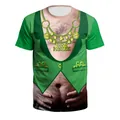 Short sleeve St. Patrick's Day t-shirt featuring Irish Princess graphic and clover print - S / Funny Vest (B129-9318)