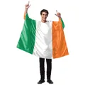 Glossy Ireland flag poncho for St Patrick's Day parades and festival stage performance - Flag Color Panel Poncho Style (B341-1002)