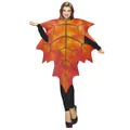 Costume da foglia d'acero per spettacoli con stampa digitale realistica arancione - Taglia unica / Stile Sindone Rosso Arancio (PD-1032)