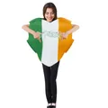 Costume de la Saint-Patrick en forme de cœur aux couleurs verte blanche et orange - Hauts / Style Coeur Drapeau (PD-1028)
