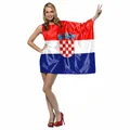 Croatia national flag print dress for festival and sport fans in red white blue - Croatia (B340-1014)