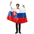 Fan cape with Slovakia flag digital print and coat of arms for carnival and events - Slovakia (B341-1019)