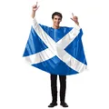 Scottish flag digital print cape cloak for festivals and street carnivals in vibrant blue - Scotland (B341-1021)