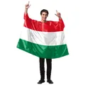 Lightweight Hungary national flag cape with classic red, white and green stripes - Hungary (B341-1024)